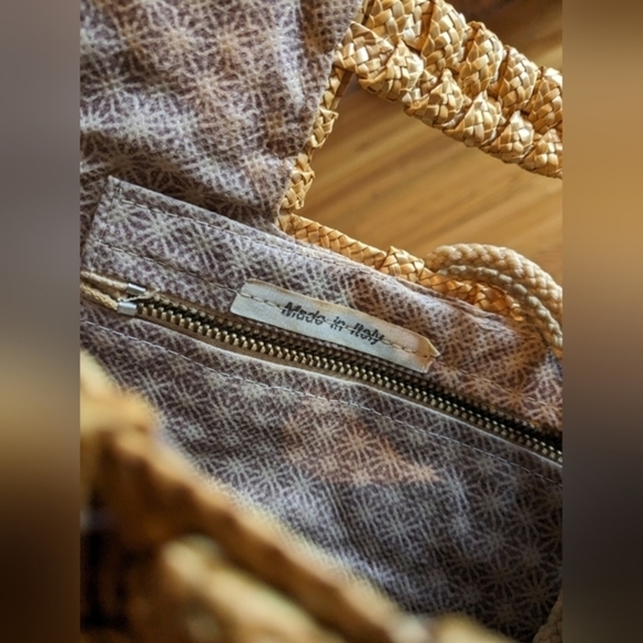 Unbranded Made in Italy Woven Clutch w/ Crossbody Strap - Picture 10 of 10